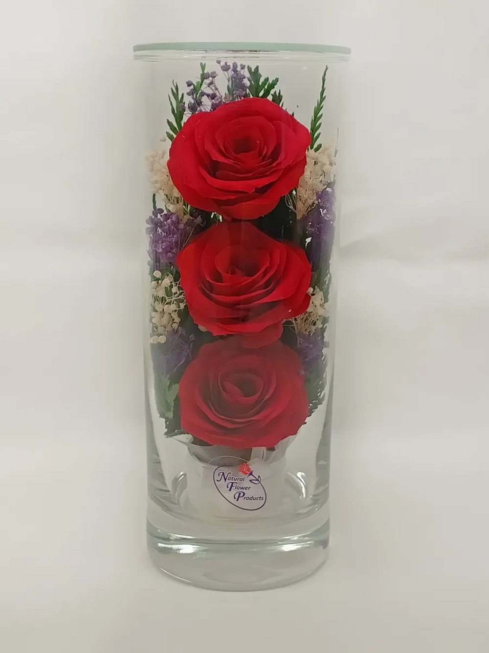 натуральные цветы в стекле, вакуум