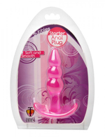 Розовая анальная пробка Bubbles Bumpy Starter - 11 см.