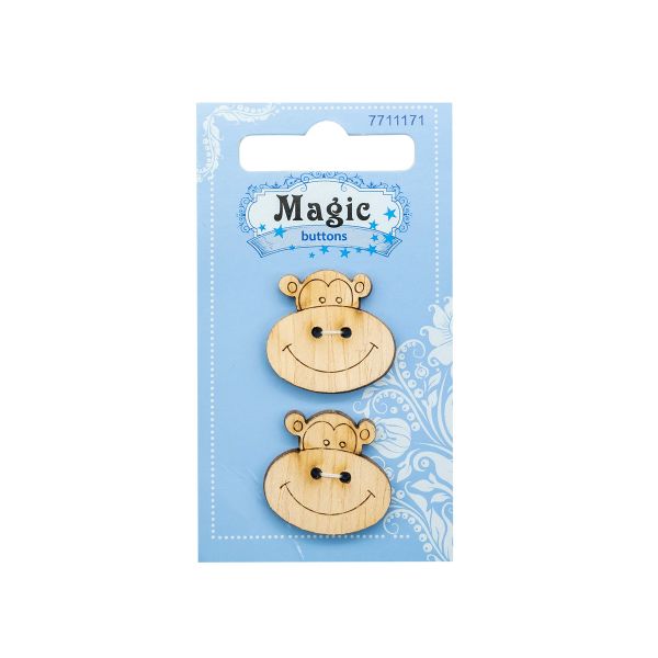 Украшения декоративные: пуговицы Мартышка, 2 шт, Magic Buttons LW776-V45