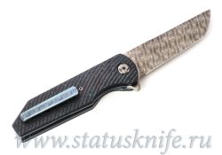 Нож TFK Tengu Damascus CF Green Anodizedфотография - 4