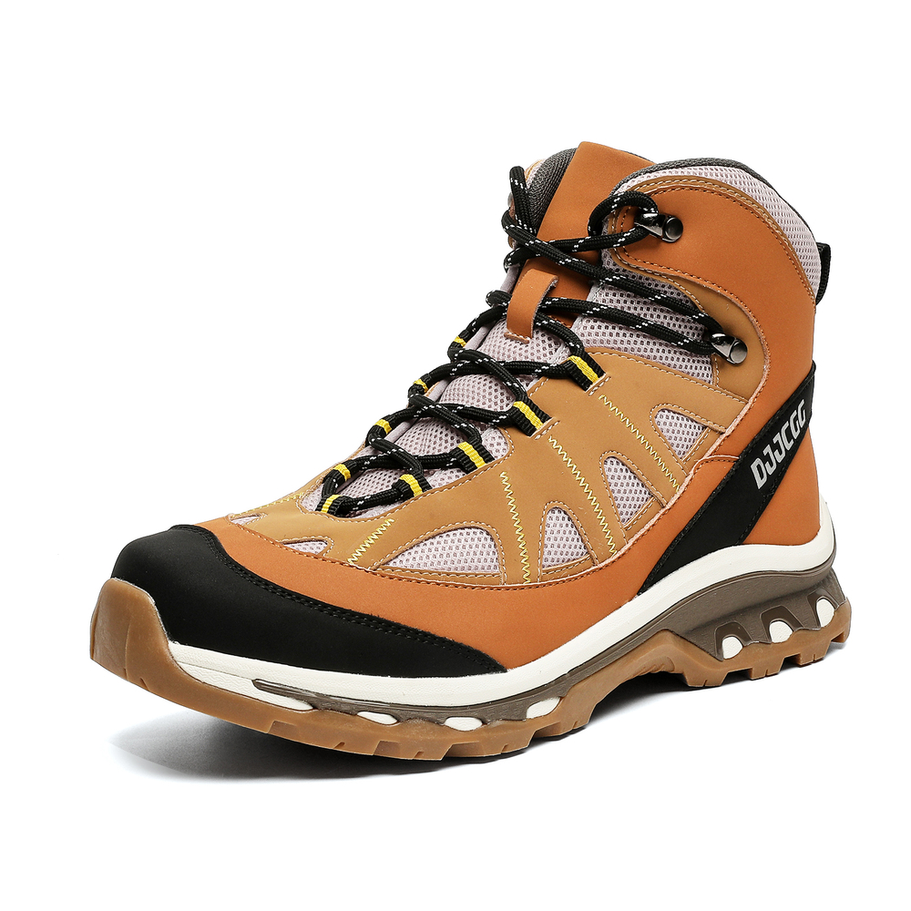 LUNMADENG Combat Boots Men"s Black, Orange