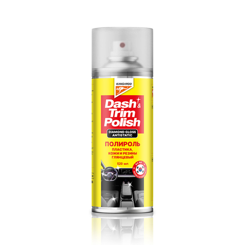 Полироль глянцевый для пластика, кожи и резины Kangaroo Dash&Trim Polish Diamond Gloss, 520 мл 355030