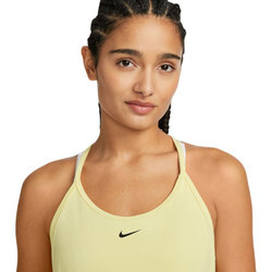 Женский топ теннисный Nike Dri-Fit One Elastika Standard Fit Tank - lemon chiffon/black
