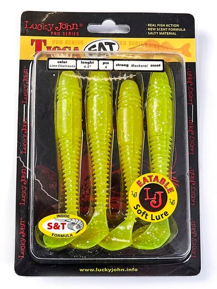 Виброхвосты съедобные LJ Pro Series TIOGA FAT 4.5in (11,4 см), цв. 071, 4 шт.