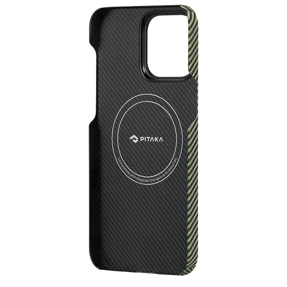 Чехол из арамидного волокна с поддержкой MagSafe PITAKA Fusion Weaving MagEZ Case 4 600D для iPhone 15 Pro Max, Overture (Увертюра)