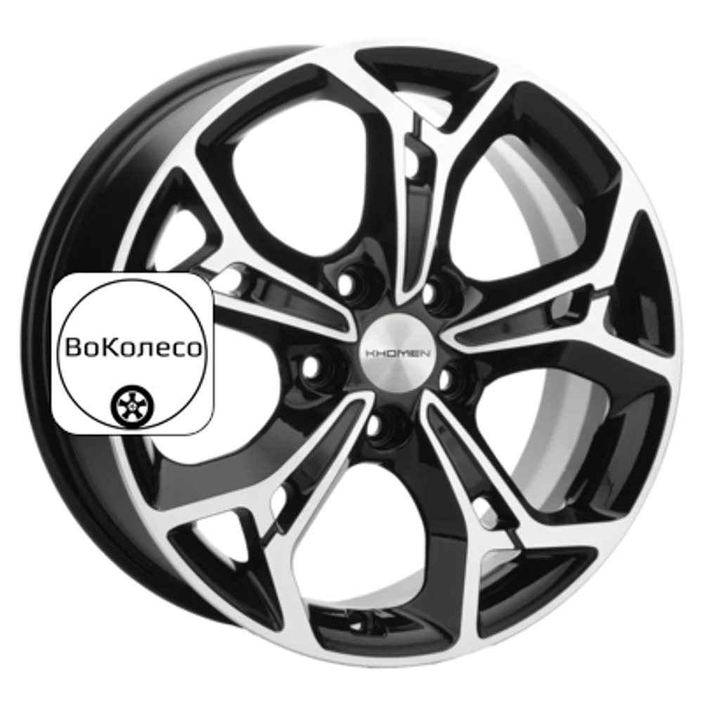 7x17/5x110 ET40 D67,1 KHW1702 (Evolute i-Joy) Black-FP Khomen Wheels