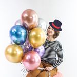 Шар (12"/30 см) Розовый, хром 50 шт.