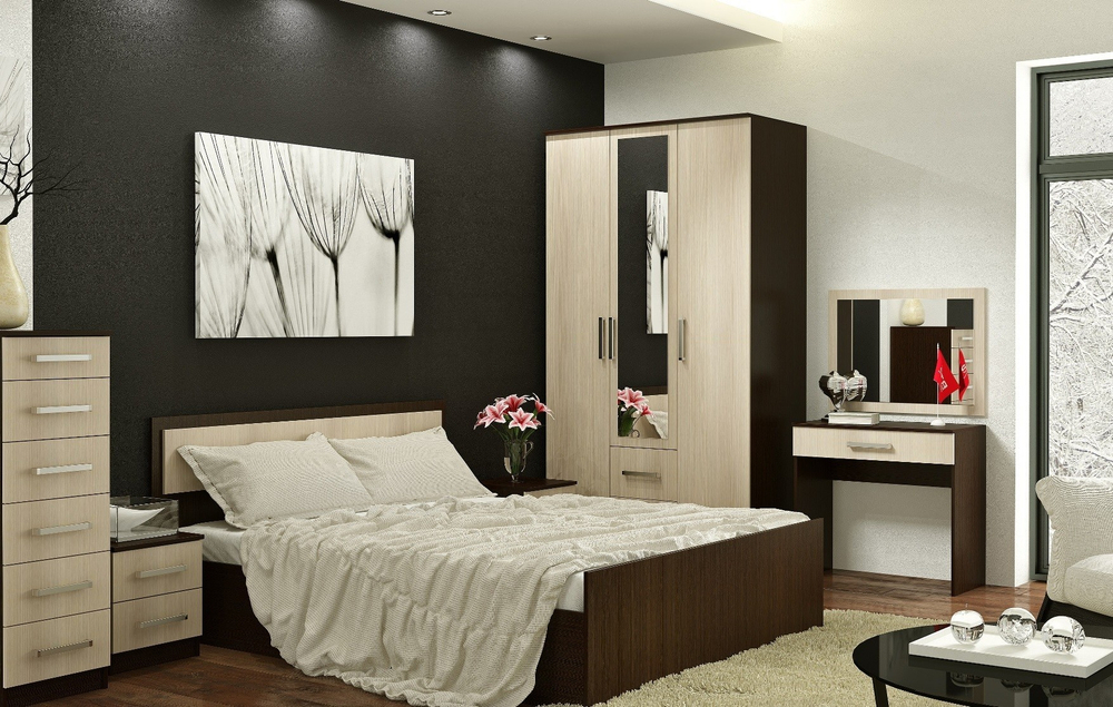 Кровать с проложками ДСП Фиеста LIGHT 160х200, венге