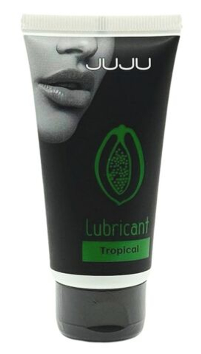 Съедобный лубрикант JUJU Tropical с ароматом тропических фруктов - 50 мл.