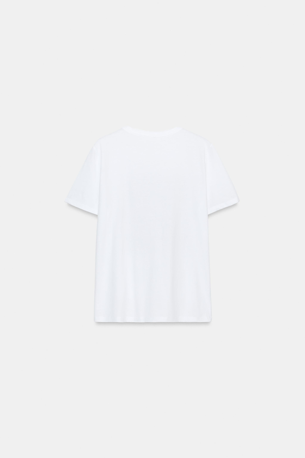 ZARA ФУТБОЛКА С ЭФФЕКТОМ МЕТАЛЛИК, СЕРЕБРИСТЫЙ