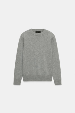 ZARA СВИТЕР С ПОДПЛЕЧНИКАМИ, СЕРЫЙ