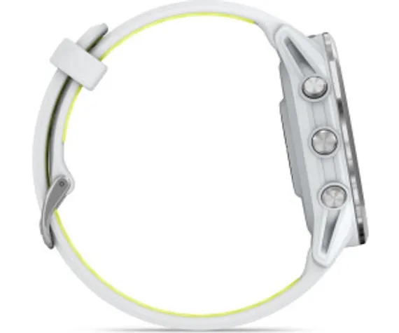 Forerunner 970 (белые, титановый безель, с бело-зеленым ремешком)