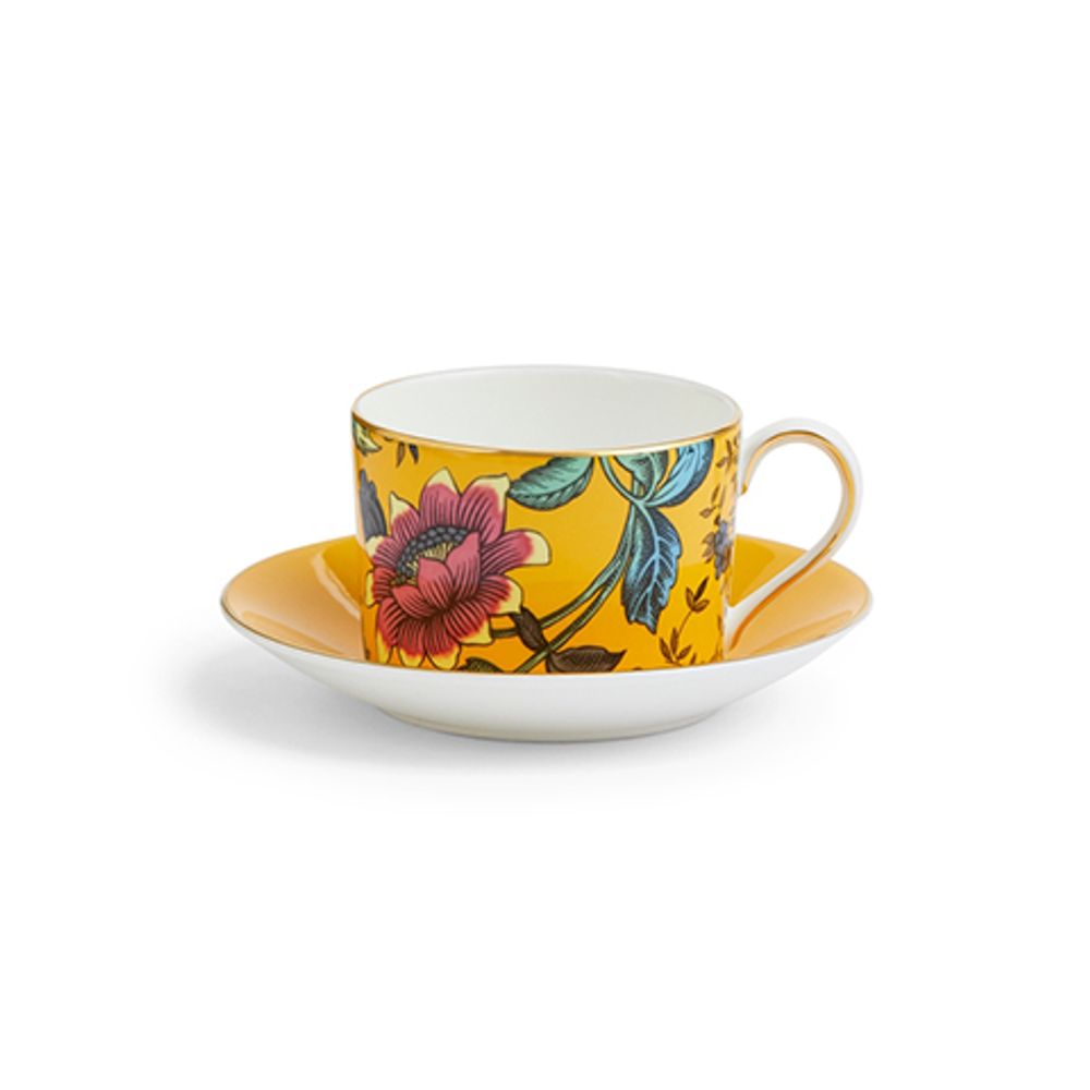 Чайная пара 140мл Wedgwood Wonderlust красно-синяя