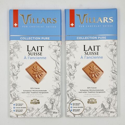 VILLARS швейцарский молочный шоколад 32% , (100x2) 200 г (Швейцария)