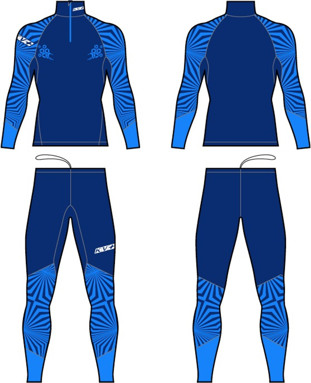 Гоночный комбинезон KV+ LAHTI dark blue\blue 21V118.42