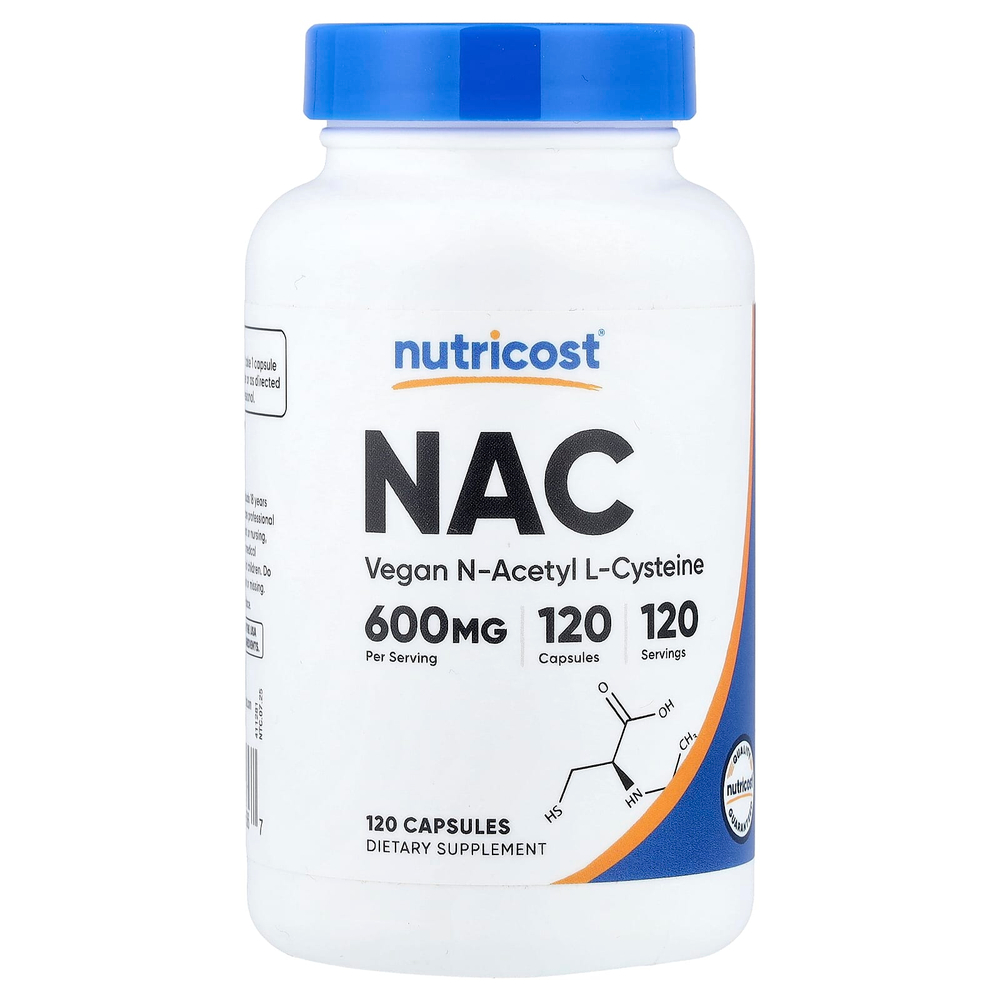 Nutricost, NAC, 600 мг, 120 капсул