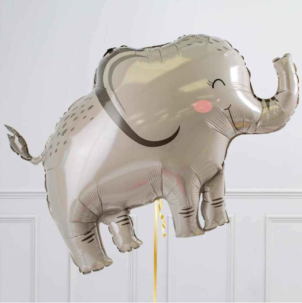 Шар-фигура, фольга, "Слоненок" Джунгли (GRABO), 44"/112 см  Изображение3