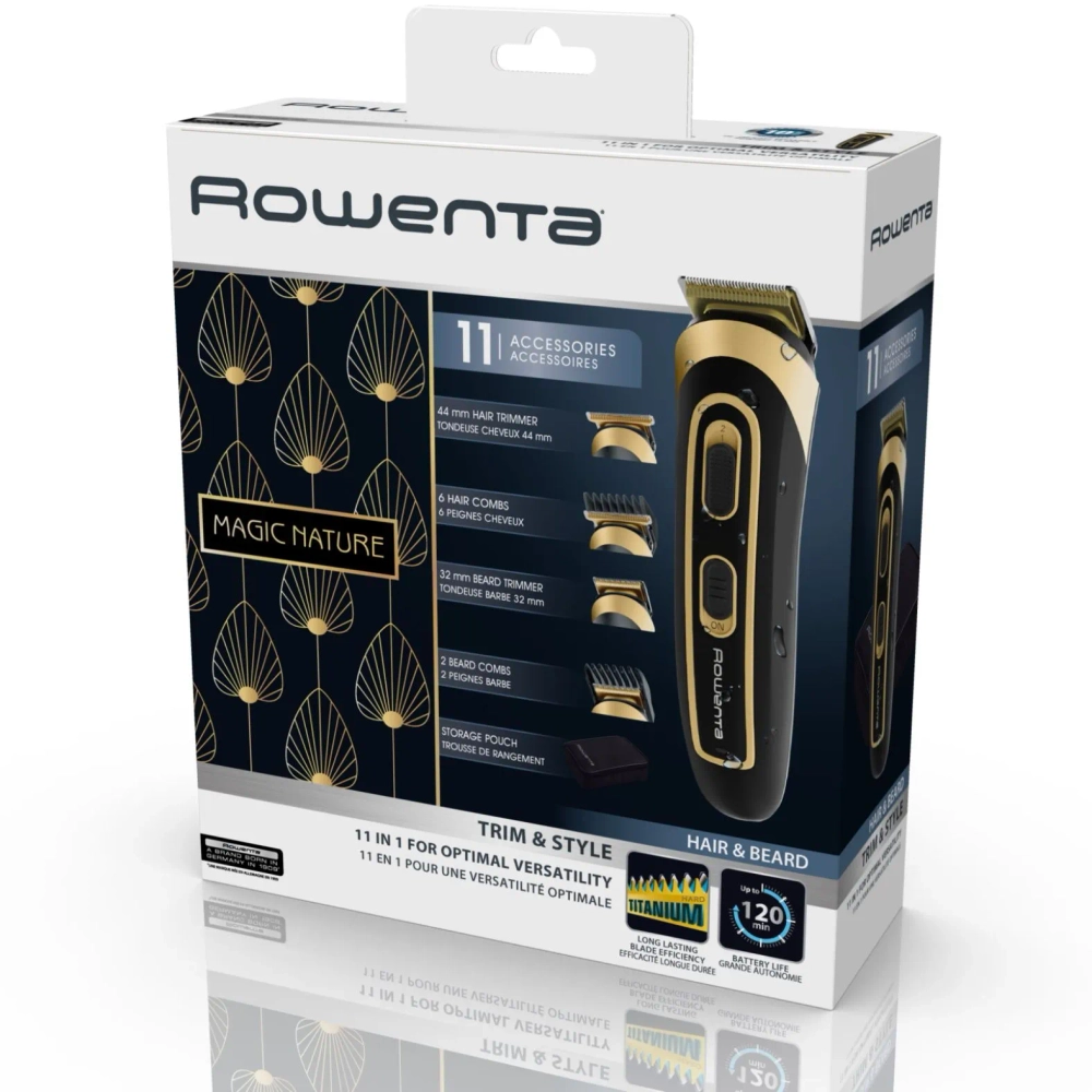Триммер Rowenta Trim&Style TN9118F0 черный/золотистый