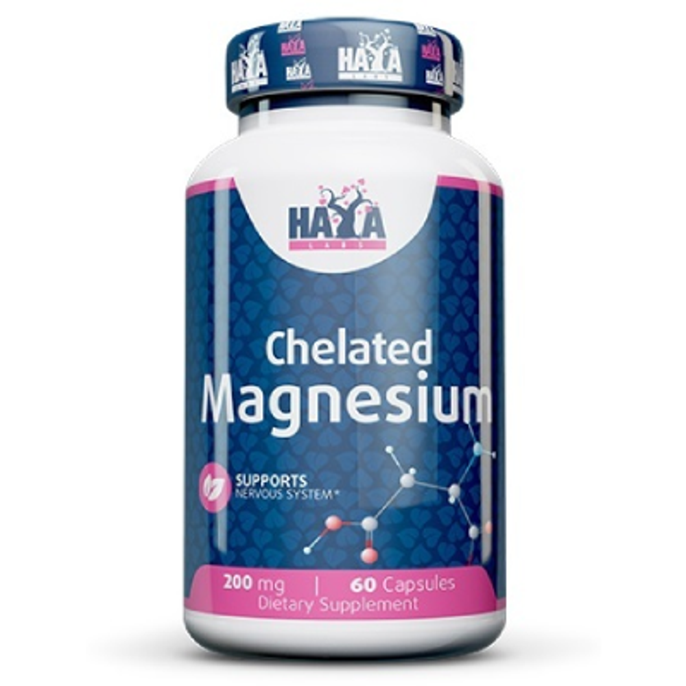 Haya Labs Chelated Magnesium 200 мг 60 капсул