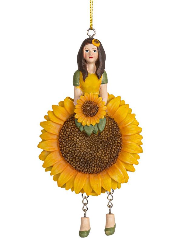 Фигурка декоративная Fiebiger Floristik: Blumenmädchen (цветочная фея) Подсолнух