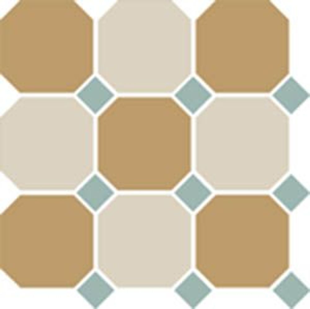Керамогранит 4403+16 OCT13-A Yellow 03 White 16 OCTAGON/Turquoise 13 Dots