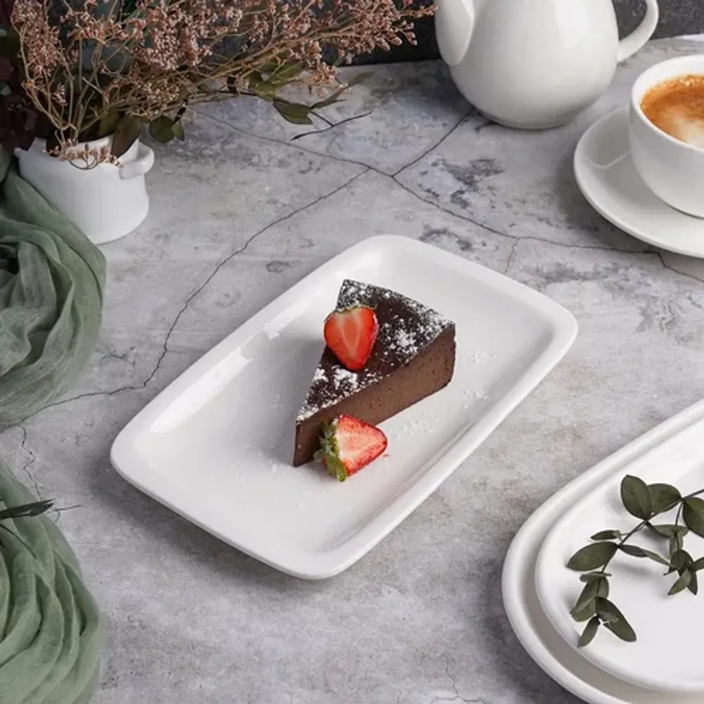 Блюдо прямоугольное 24*15 см h2,2 см белое фарфор P.L. Proff Cuisine [8]