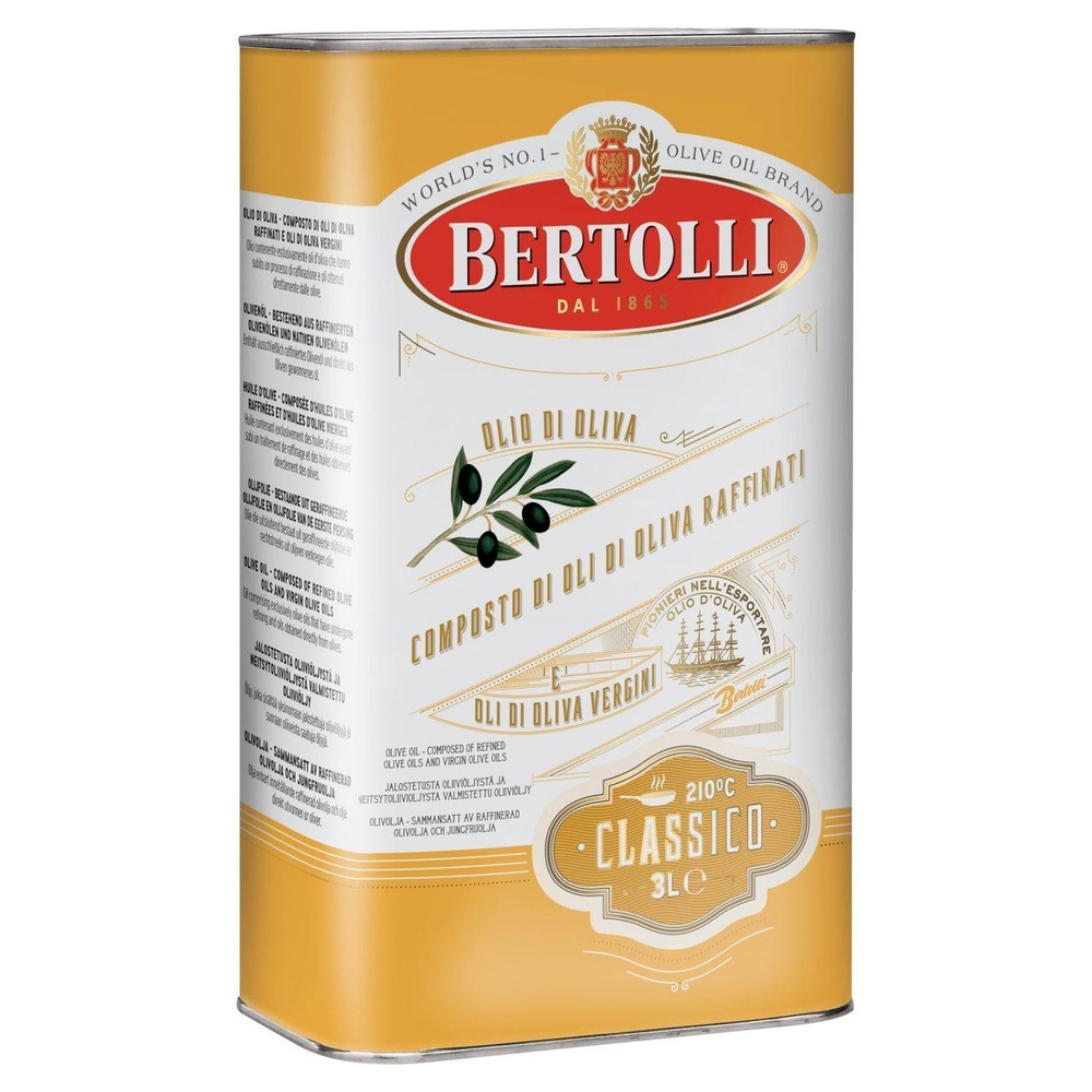 Оливковое масло для жарки Оливковое масло Bertolli Classico 3 л (Из Финляндии)