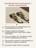 Запонки с вашими инициалами, серебро 925, белый родий