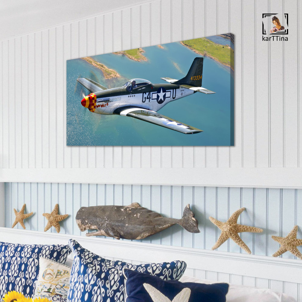 Картина на стену "BF 109 G-2" 80х40 см