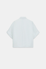 РУБАШКА СТРУЯЩЕГОСЯ ПОКРОЯ С КОРОТКИМИ РУКАВАМИ — ZARA