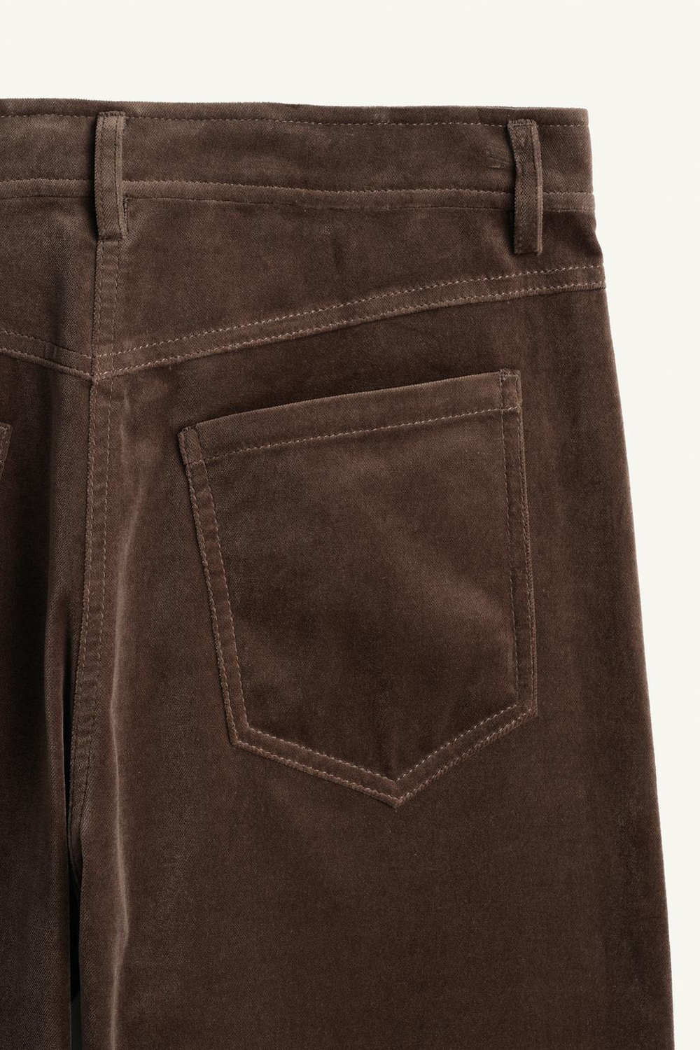 ZARA БАРХАТНЫЕ БРЮКИ — LIMITED EDITION, ТЕМНО-ОЛИВКОВЫЙ