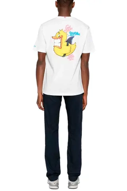 Футболка MC Saint Barth TSHIRT DUCKY SHARK 01 белый акула