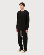 RICK OWENS DRKSHDW СВИТШОТ ЧЕРНЫЙ KNIT CREWNECK