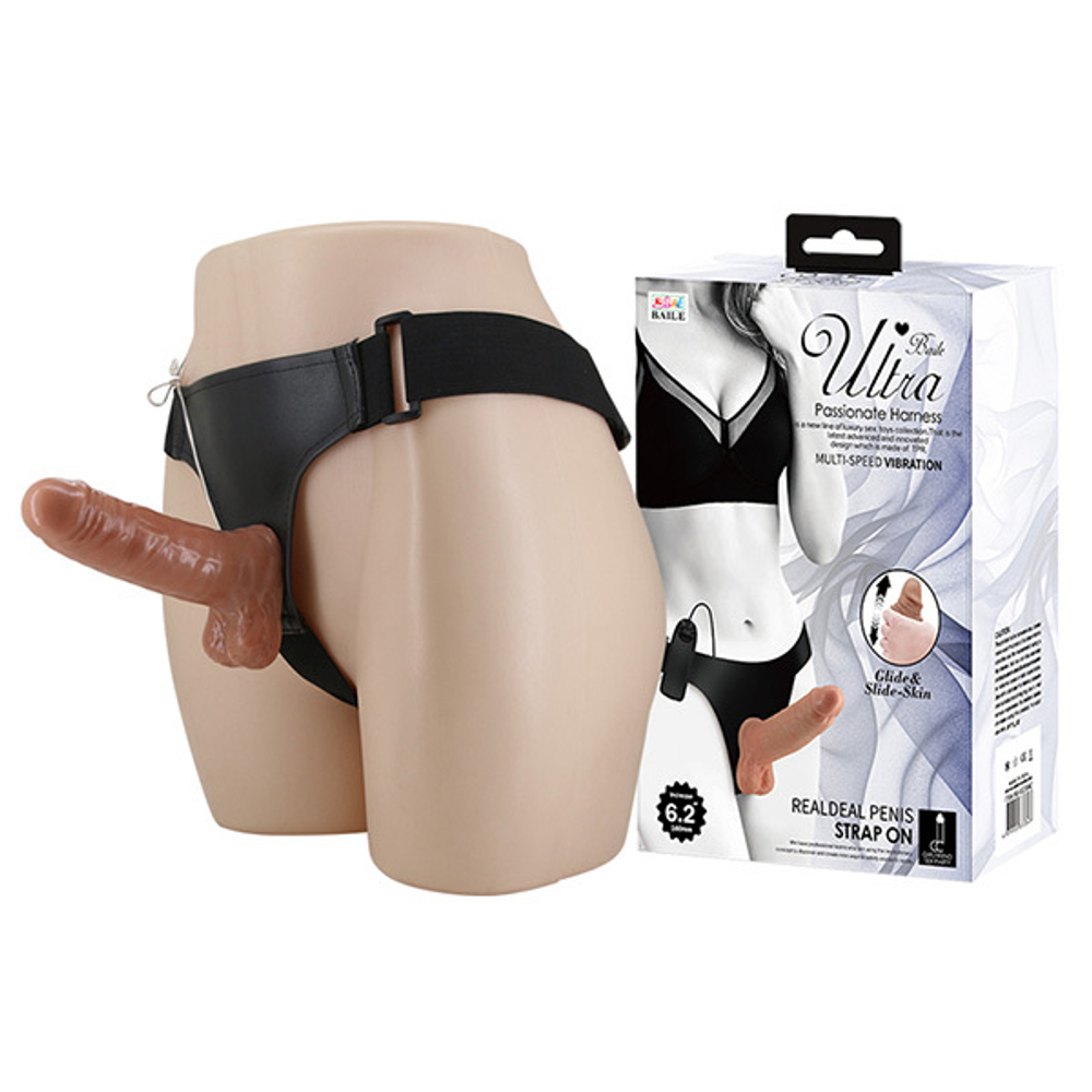 Женский вибрострапон 16см на трусиках Baile Ultra Passionate Harness BW-022064Z