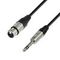 Adam Hall K4 BFV 0030 - кабель микрофонный, REAN XLR (F) - TRS (jack) stereo 6.3 mm, 0.22 мм2, 0.3 м