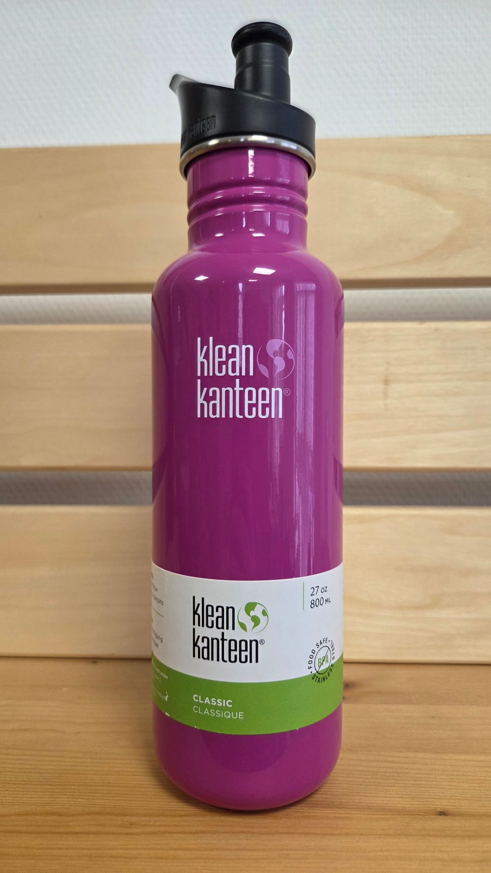 Бутылка Klean Kanteen Classic Sport 27oz (800 мл) Wild Orchid (витринный образец, небольшие потертости, вмятина)