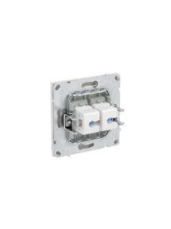 Розетка компьютерная 2-м KANT RJ45 кат.6A без шторки бел. песок DKC 7010674