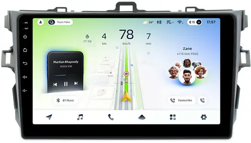 Магнитола для Toyota Corolla 150 2006-2013 (рамка тип 1) - Teyes CC4L-DTS монитор 9" IPS, Android 14, Быстрая, Snapdragon 662, CarPlay, 4G SIM-слот
