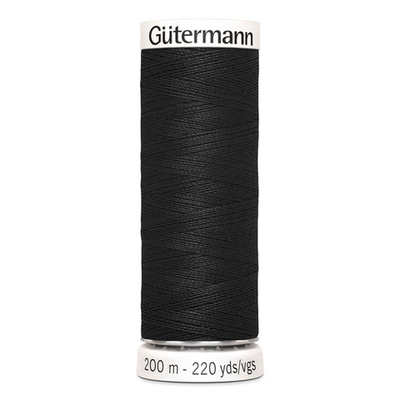 Нитки универсальные Gutermann Sew-all 100 (200 метров), 5 кат. | _000 черный