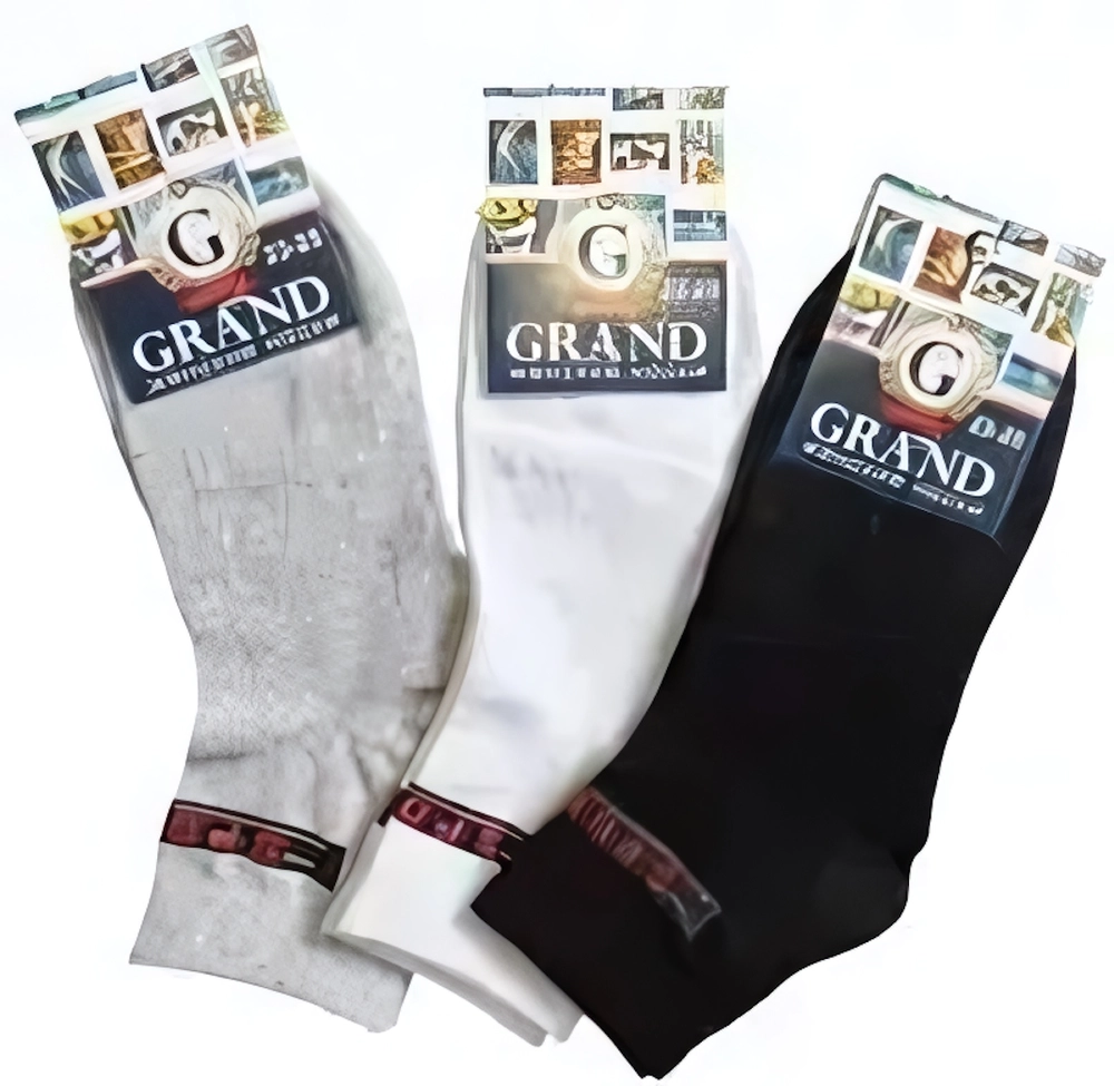 Носки женские спортивные GRAND LINE короткий паголенок, цвет белый р. 23