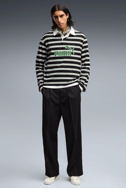 Поло с длинным рукавом мужское PUMA ESS ELEVATED No.1 Relaxed Striped Rugby Polo