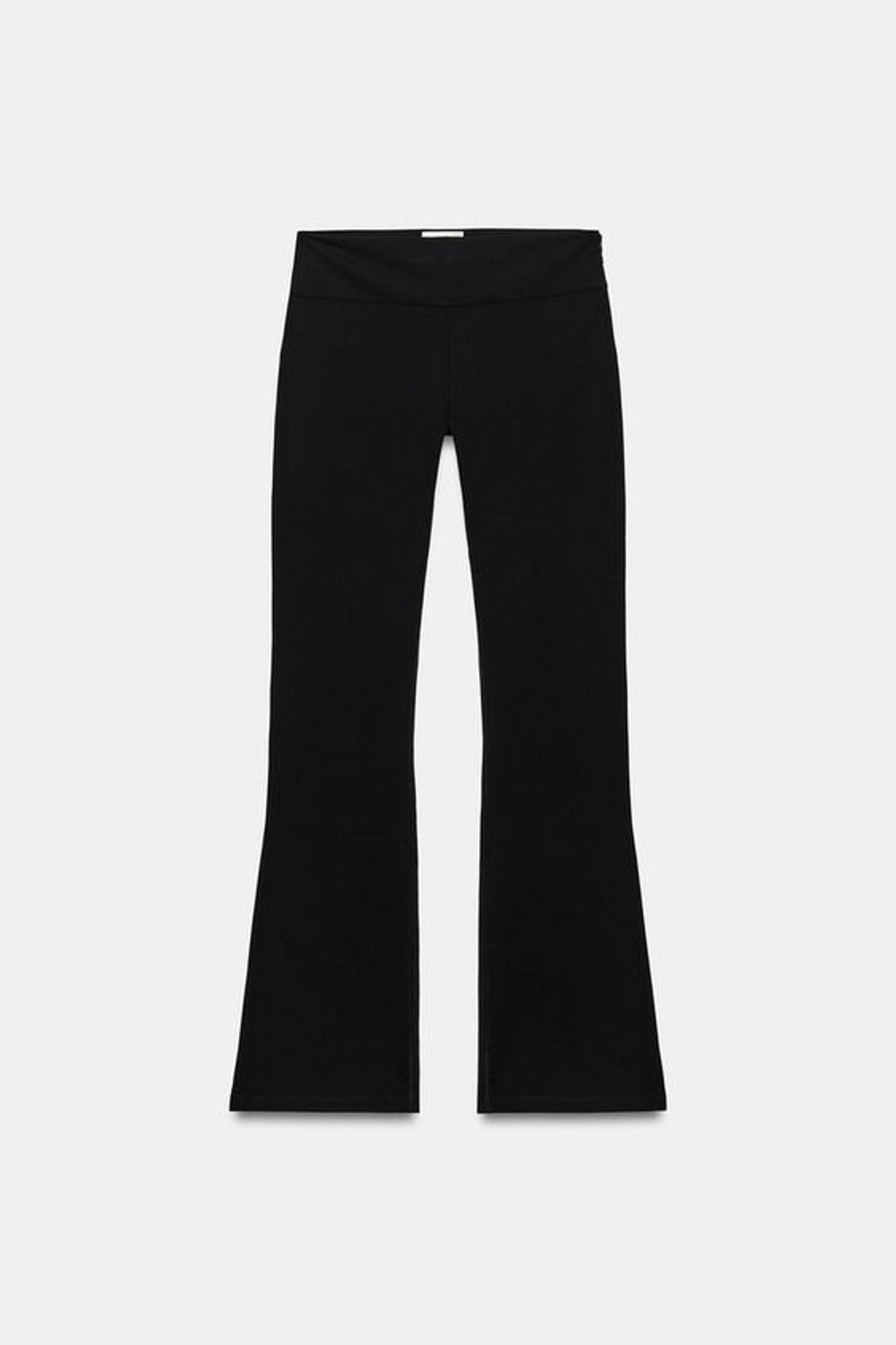 ZARA РАСКЛЕШЕННЫЕ ЭЛАСТИЧНЫЕ БРЮКИ, ЧЕРНЫЙ