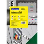 Обложка для переплёта А4 PVC, 180мкм, прозрачный зелёный пластик, Спейс, 100листов уп.