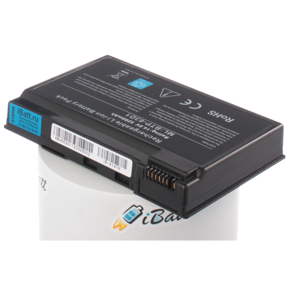 Аккумулятор iBatt 5200mAh, для Aspire 3610 TravelMate 2410 5020 3613LC 5042 2413WLC 5022WL3020 5024WL3613 5025 5022