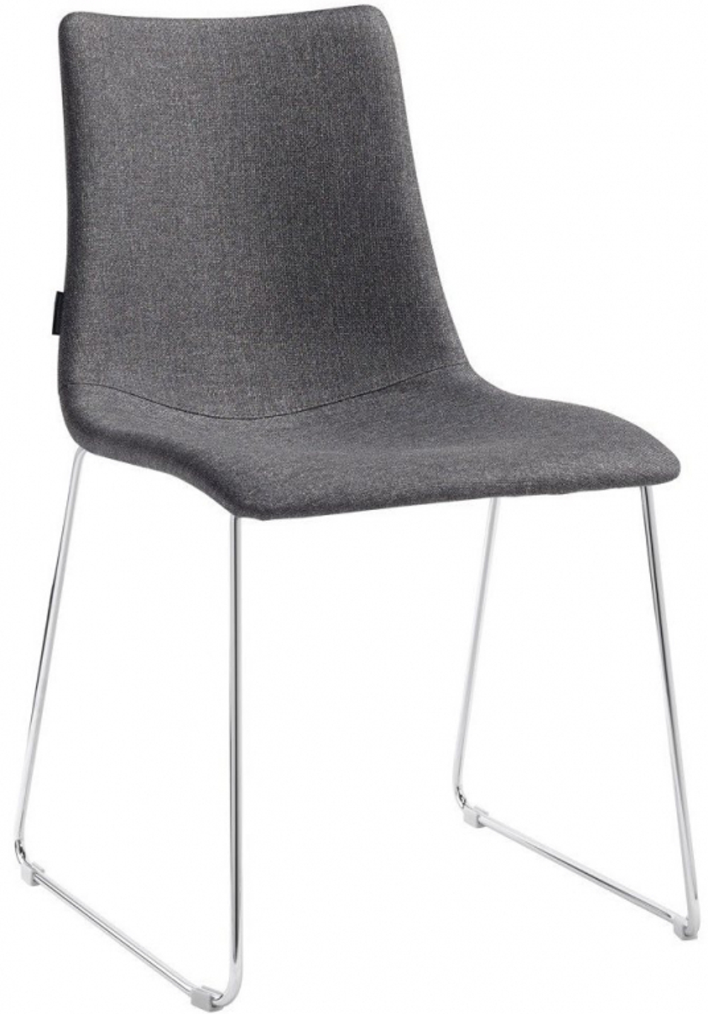 Стул на полозьях с обивкой Scab Design Zebra Pop, хром, серый