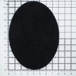 Заплатка пришивная замша овал 8х10,9см с перфорацией, 2 шт, 100% кожа, 20 черный, 59124