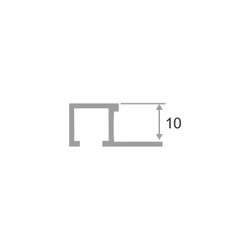 Алюминиевый профиль ПО-П10х10 2700 мм