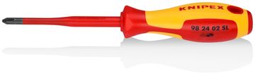 Тонкая отвертка для винтов с крестообразным шлицем Phillips PH2 KNIPEX 98 24 02 SL KN-982402SL