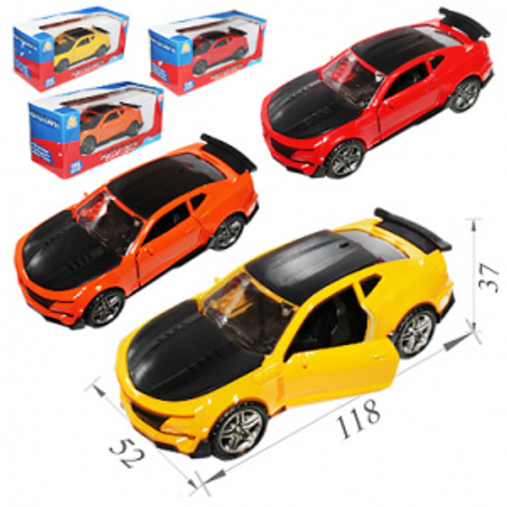 Метал. транспорт 12см ШЕВРОЛЕ CAMARO CONVERTIBLE 2011 откр.двери инд. кор