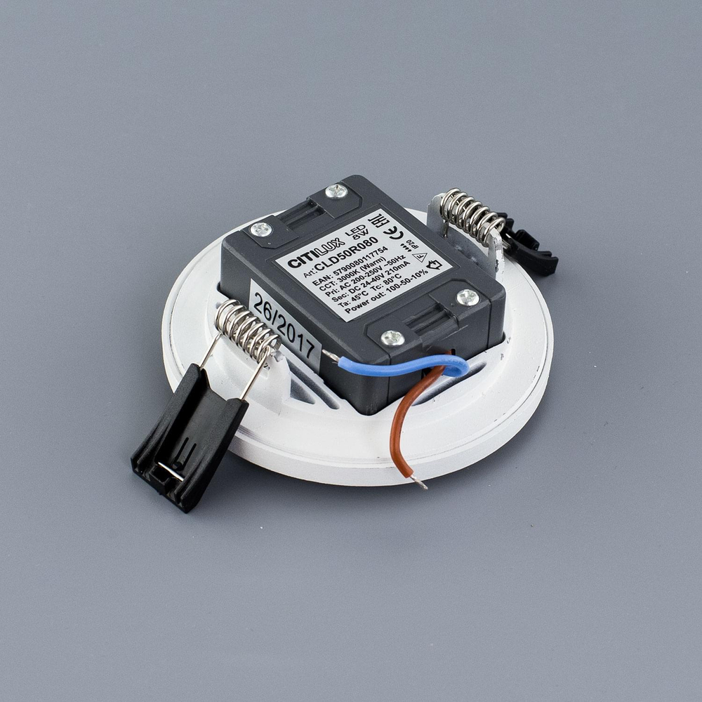 Citilux Омега CLD50R080 LED Встраиваемый светильник с диммером Белый